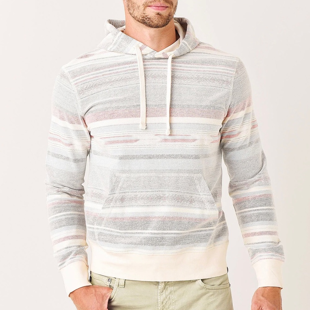 Faherty Byron Bay Striped Organic Cotton-jersey Hoodie In Sierra Paradise, Large